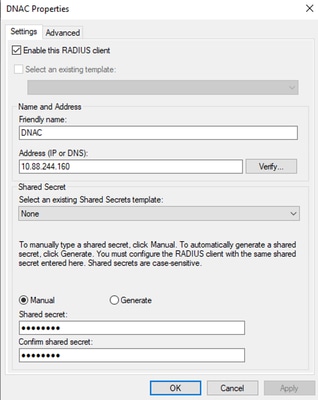 Configuratie van RADIUS-clients