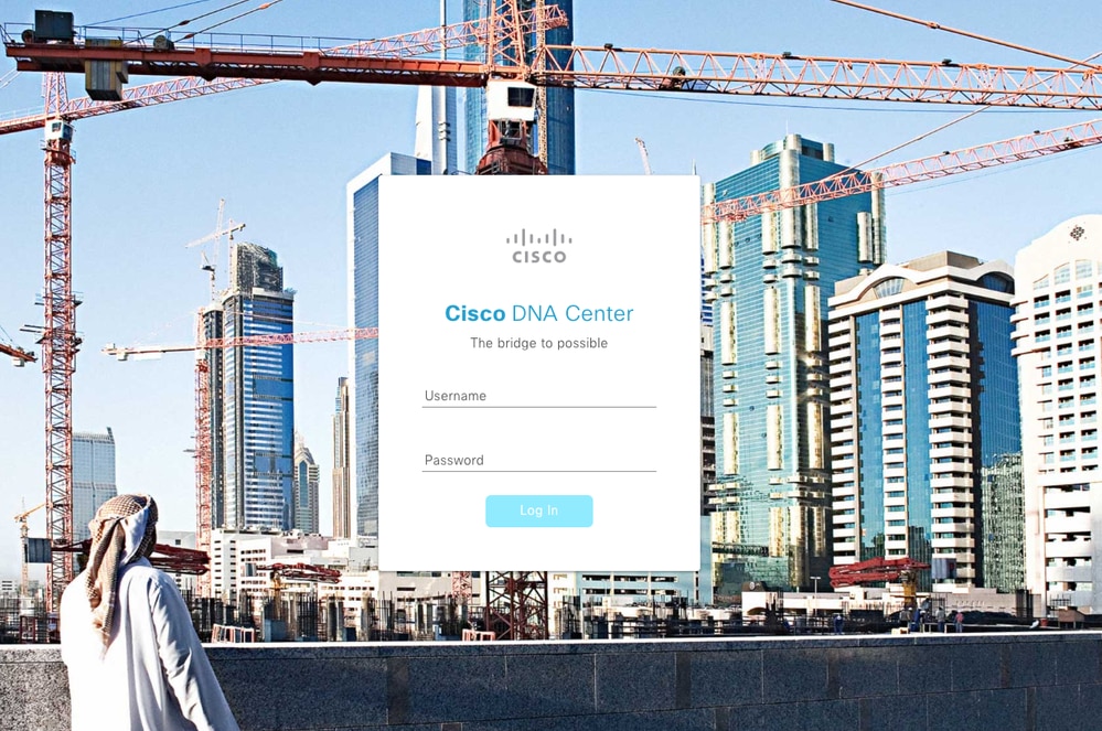 Cisco DNA Center登入頁面