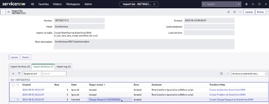 ITSM-Service NOW - Check Details of Import Set and Import Set Rows