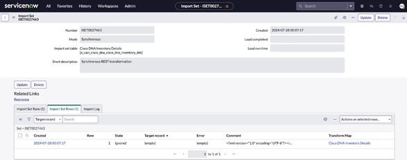 ITSM-ServiceNOW View the Data Posted