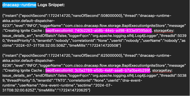 Events Flow: Catalyst Center - dnacaap-runtime