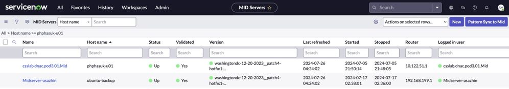 MID Server Details