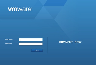 VMware ESXi 로그인