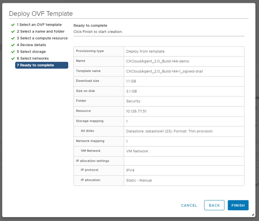 vCenter listo para completar