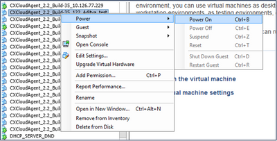 Mise sous tension de la VM