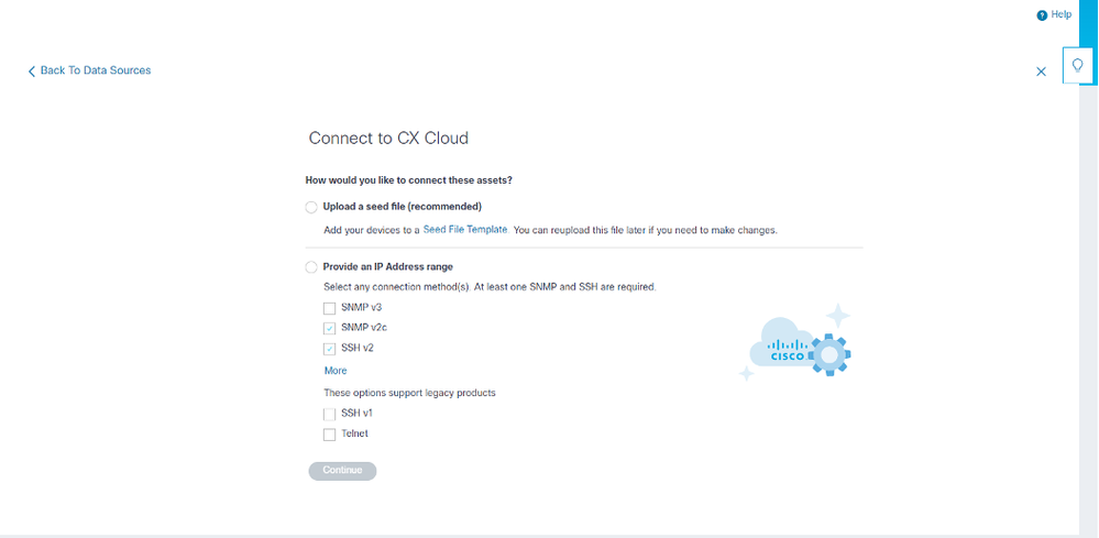 Configuration de la connexion au cloud CX