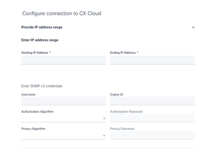 Add Devices Using IP Addresses Form