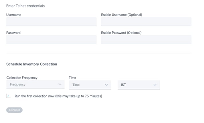 Telnet Credentials and Network Scan Scheduling