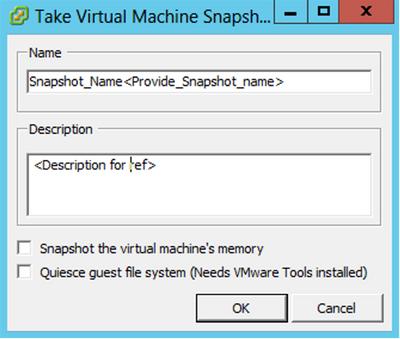 Prendre un snapshot de machine virtuelle