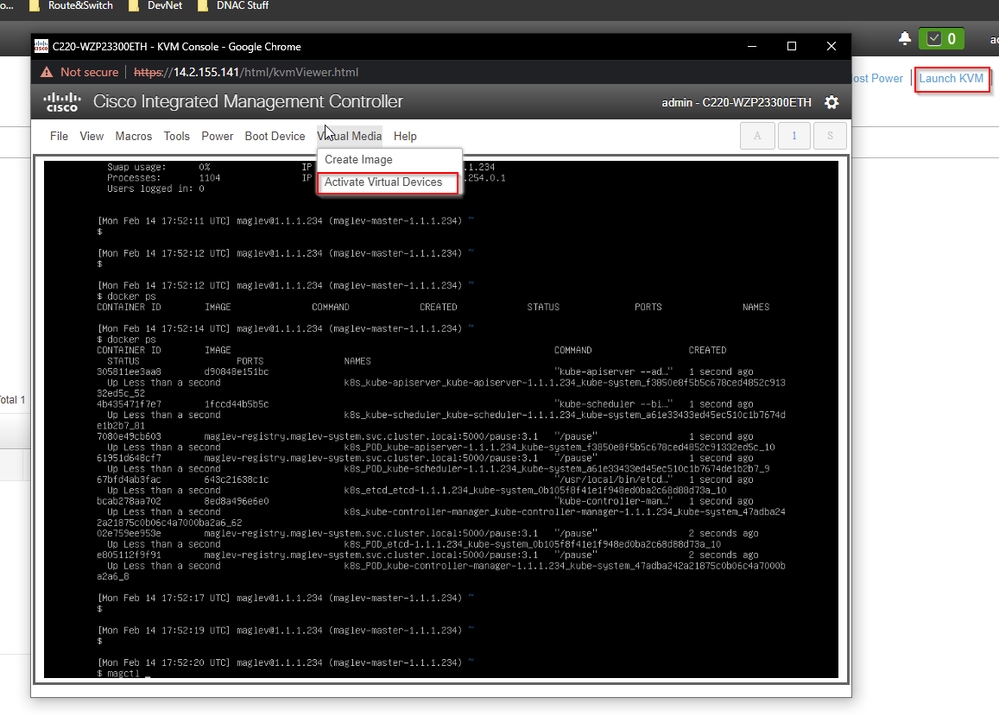 Open the KVM and activate the virtual drive