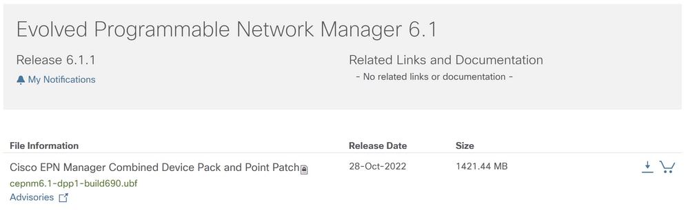 Fig 5.2 - EPNM 6.1.1 patch file