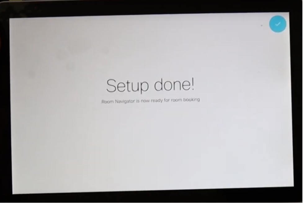 Setup Complete for Room Navigator