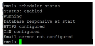 Scheduler status