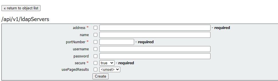 Integração LDAP do CMS - API do servidor LDAP