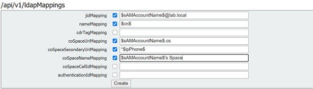 CMS LDAP 통합 - 데이터로 LDAP 매핑 생성