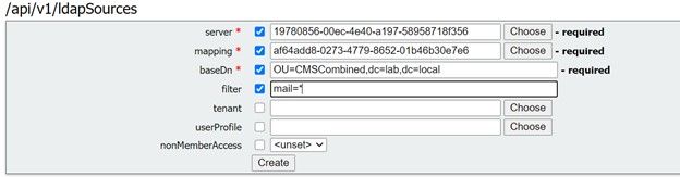 Integración de LDAP de CMS - Crear nuevo origen de LDAP con datos