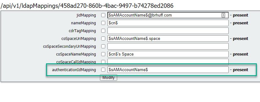 LDAPMAPPING AuthenticationMapingld