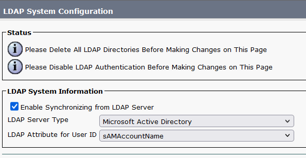 Configuración LDAP 1 de CUCM