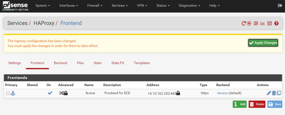 HAProxy - Apply Configuration