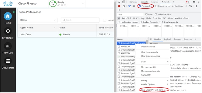 Guardar como HAR con contenido para conservar el registro