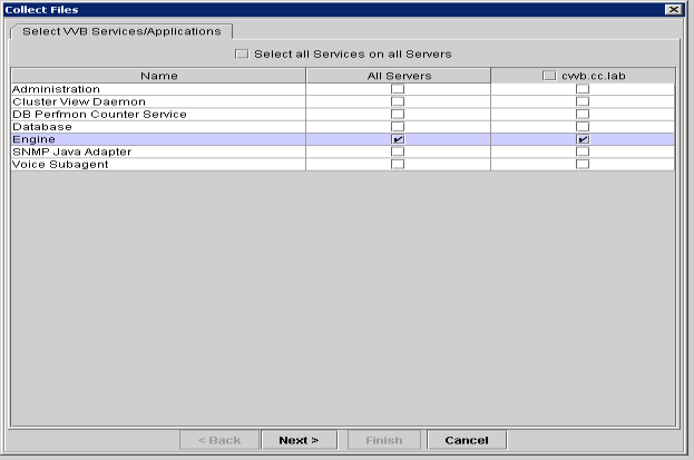 Cisco Real Time Monitor Tool (RTMT) -收集檔案對話方塊