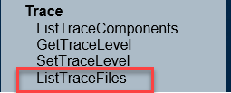 Diagnostic Framework Portico - قسم الأوامر ل Trace و ListTraceFiles