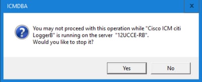 ICMDBA operation error message