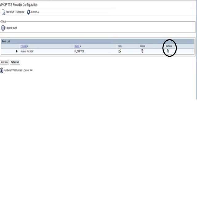 تكوين موفر MRCP TTS