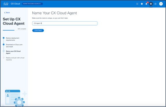 CX 클라우드 에이전트 이름 지정