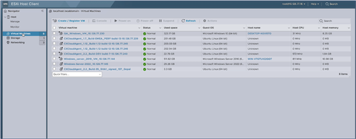 Lista de VM