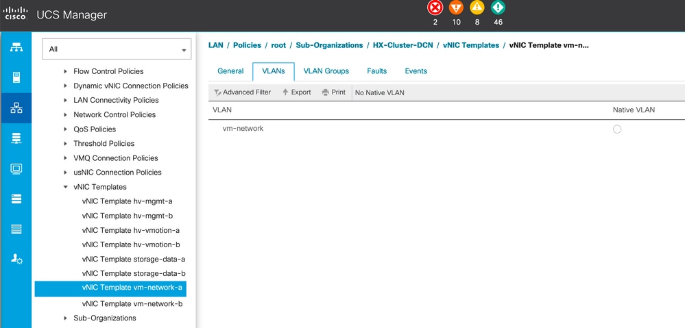 Add VLANs to HyperFlex - VLAN 999 Does Not Exist in the vm-network Template