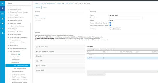 Boot from iscsi Target with MPIO - Choose boot policies