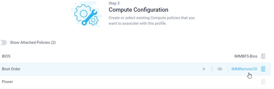 Configure IMM - Choose the boot order policy