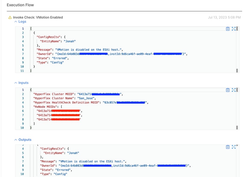 Ausführliche Informationen im JSON-Format