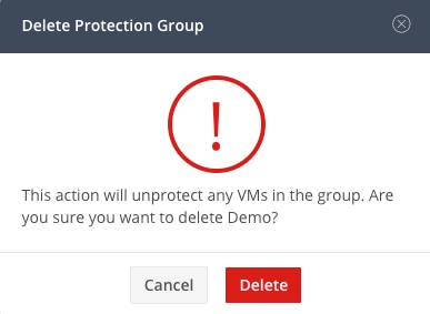 保护组删除确认