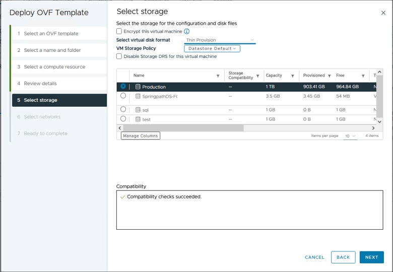 تحديد Datastore