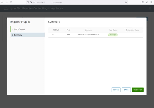 Add vCenter Summary