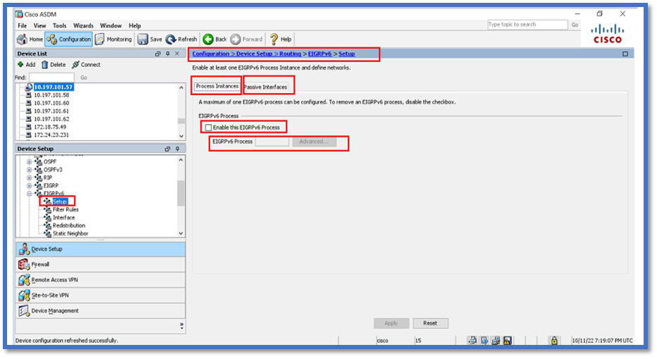 Process Instances and Passive Interfaces