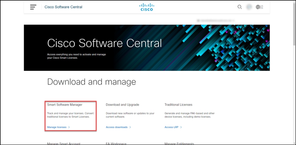 Migrating Catalyst 3850 Series from RTU to Smart Mode - Manage licenses