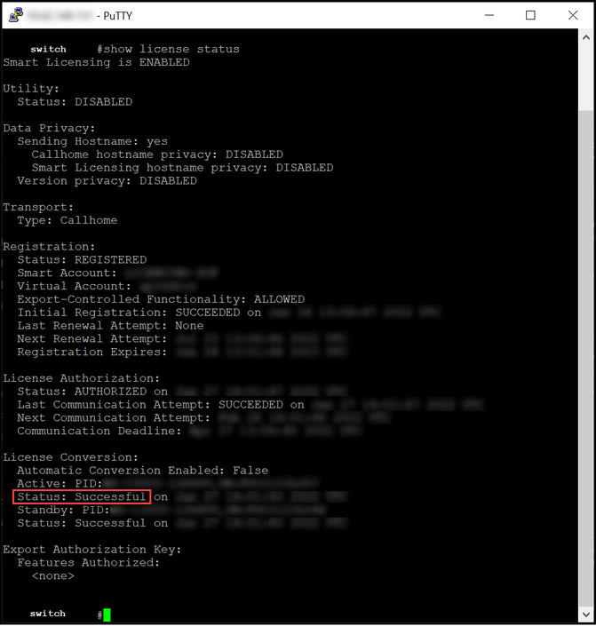 Migrating Catalyst 3850 Series from RTU to Smart Mode - Verify the status of your license conversion