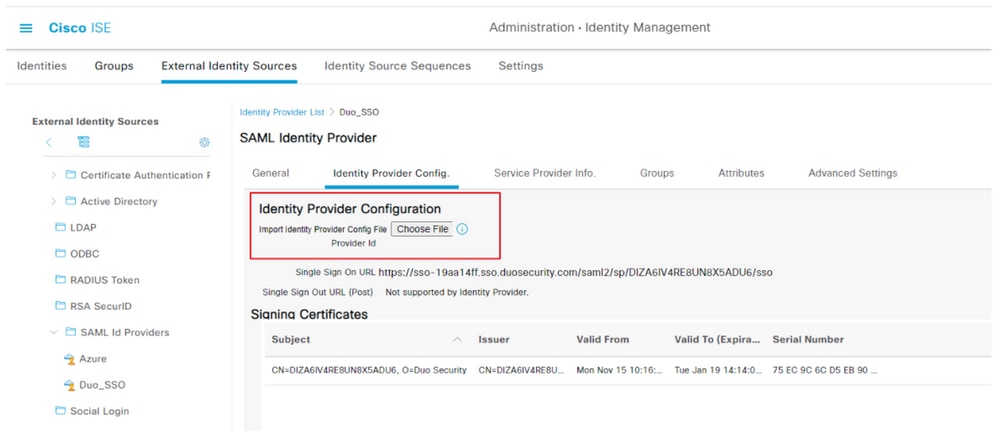 Configuración 2 de la GUI de ISE SAML