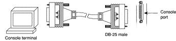 DB-25 DCE, DB-25-Stecker, Konsolenport