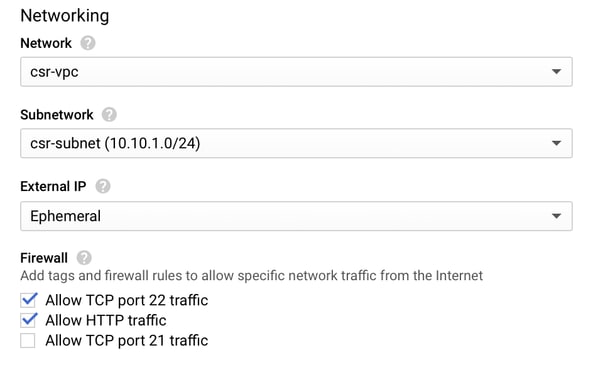 Remplir les paramètres réseau des VM