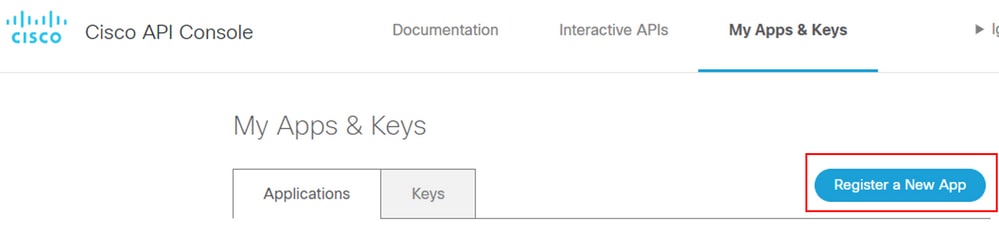 Procédure Cisco API Console