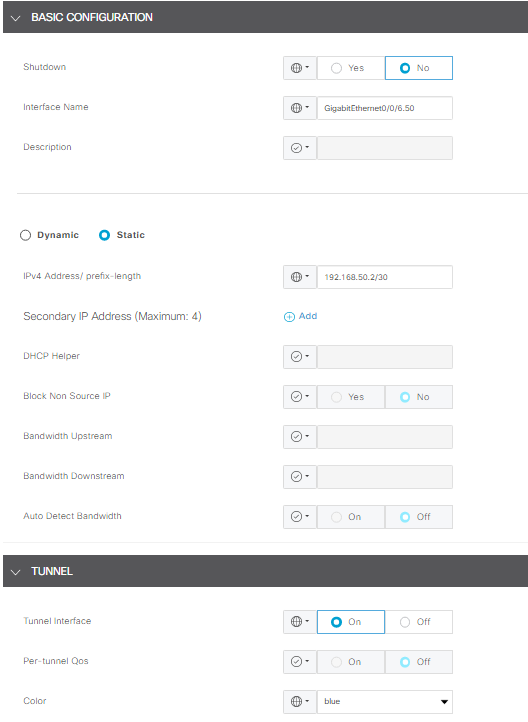 Configuration on cEdge-01