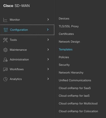 Accédez à Configurer les modèles