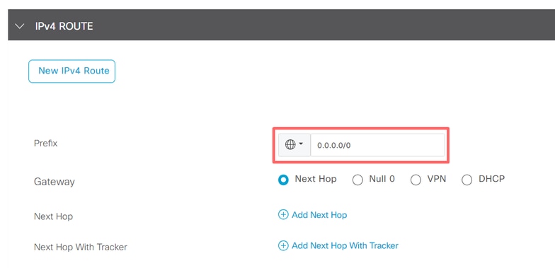 IPv4 route