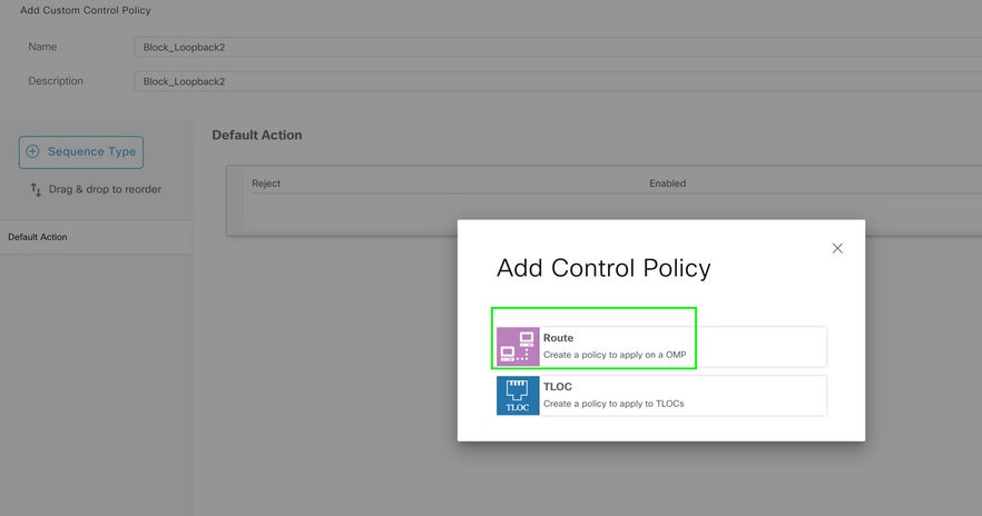 Topology with Custom Route Control