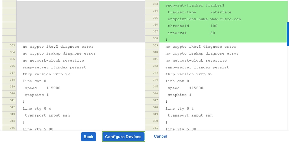 Selecione Configure Devices