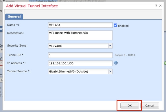 Agregar interfaz de túnel virtual